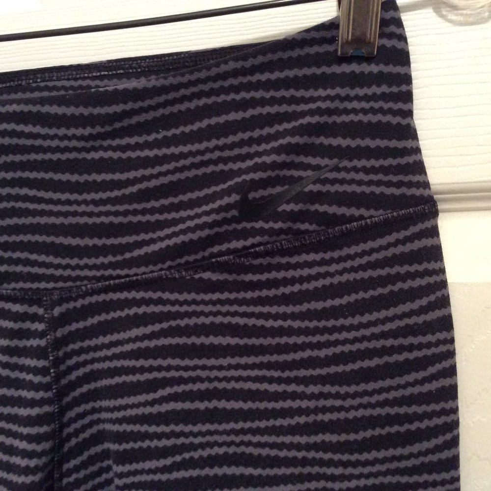 Nike Dri-Fit Leggings M Dark Gray Blue White - Picture 4 of 8